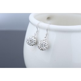 earrings shamballa new silver
